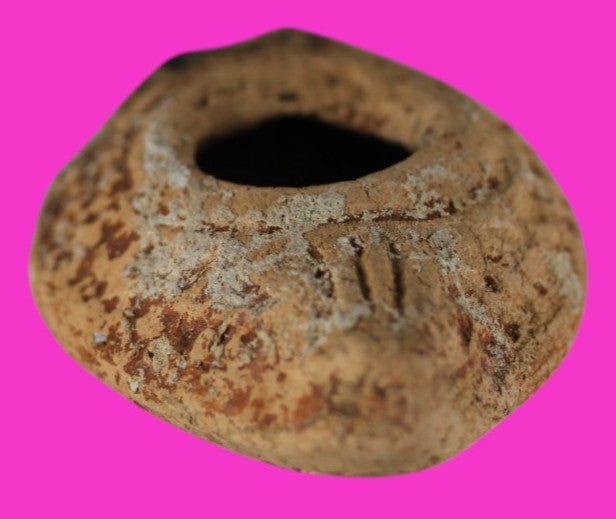 Ancient Holy Land Oil Lamp Artifact Jesus Christ Homeland 100 - 400 AD COA L04