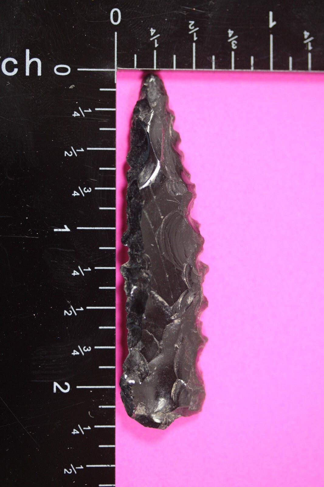 Authentic Pre Columbian Artifact Aztec Arrowhead Battle of Mexico City COA 34