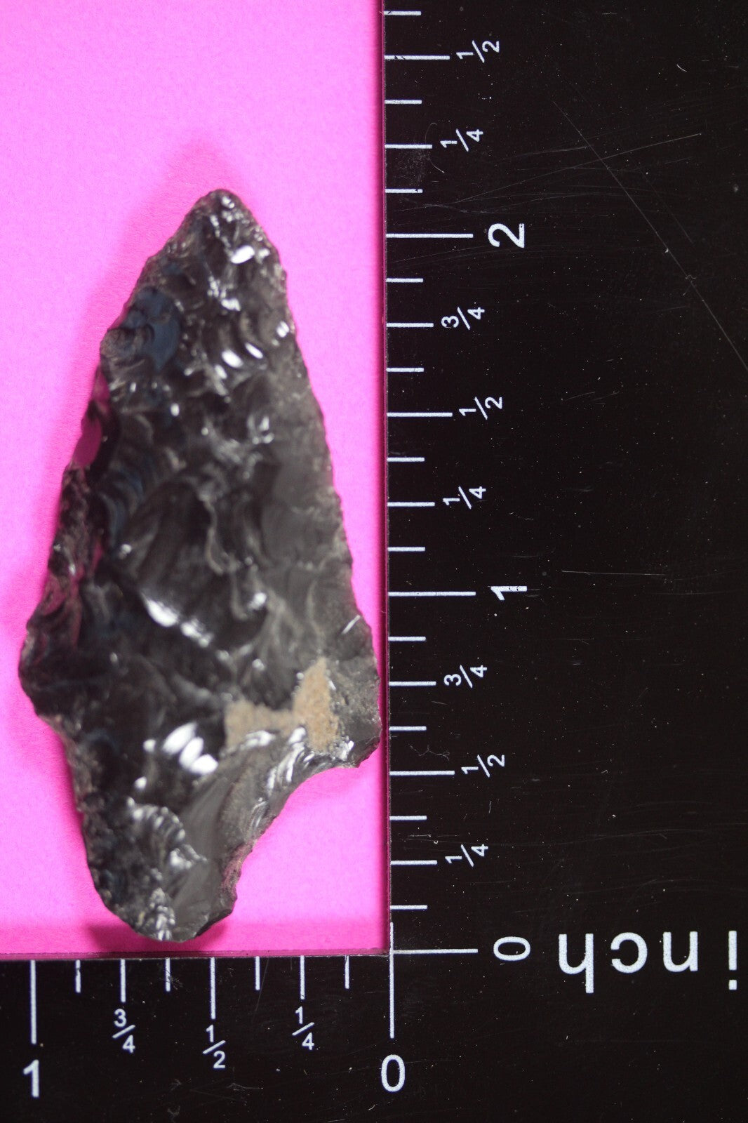 Authentic Pre Columbian Artifact Aztec Arrowhead Battle of Mexico City COA 21