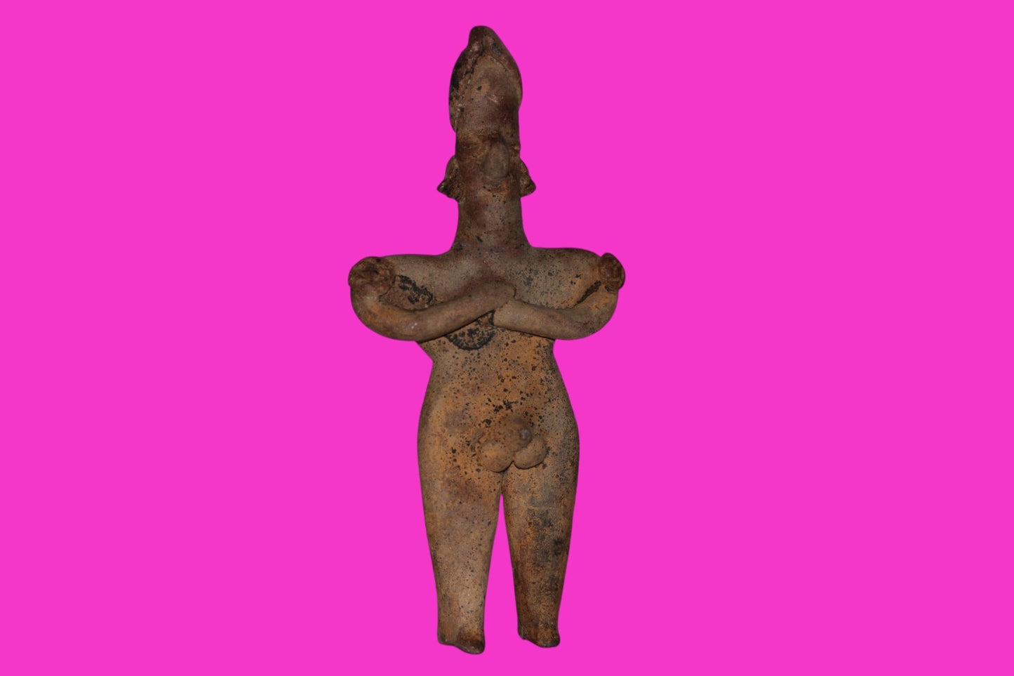 Pre Columbian Authentic Artifact Male Shaman Tomb Figure Colima Mexico COA 18
