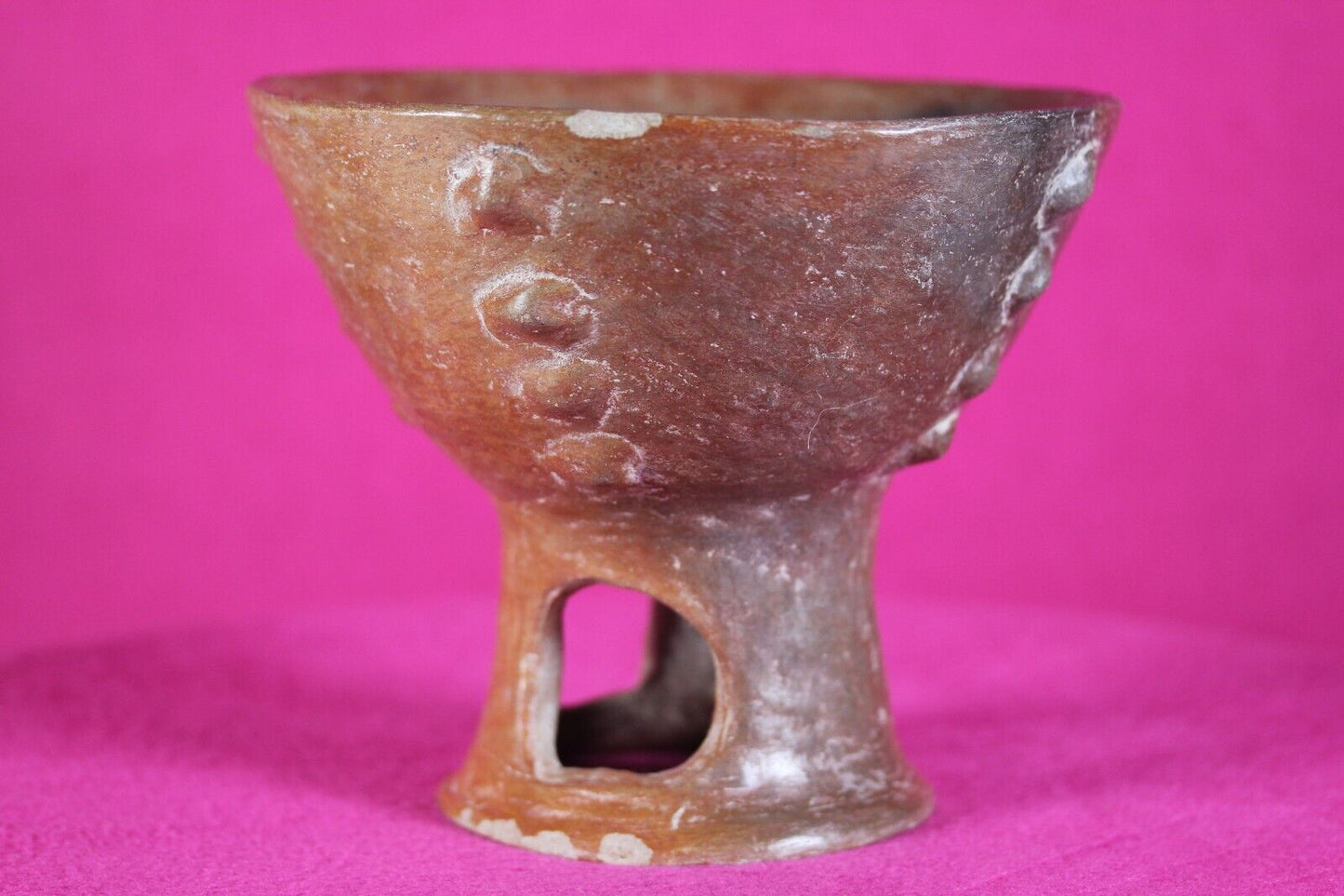 Authentic Pre Columbian Artifact Pedestal Bowl Michoacan Arte Primitivo COA T53
