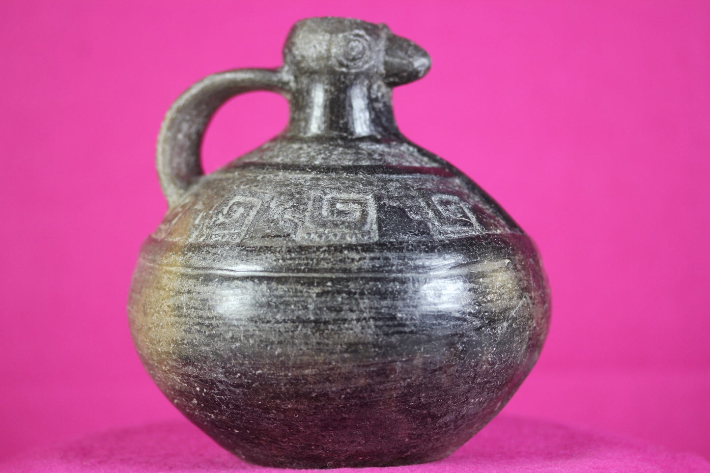 Authentic Pre Columbian Artifact Incised Jar Moche Peru 100-800 AD COA J24