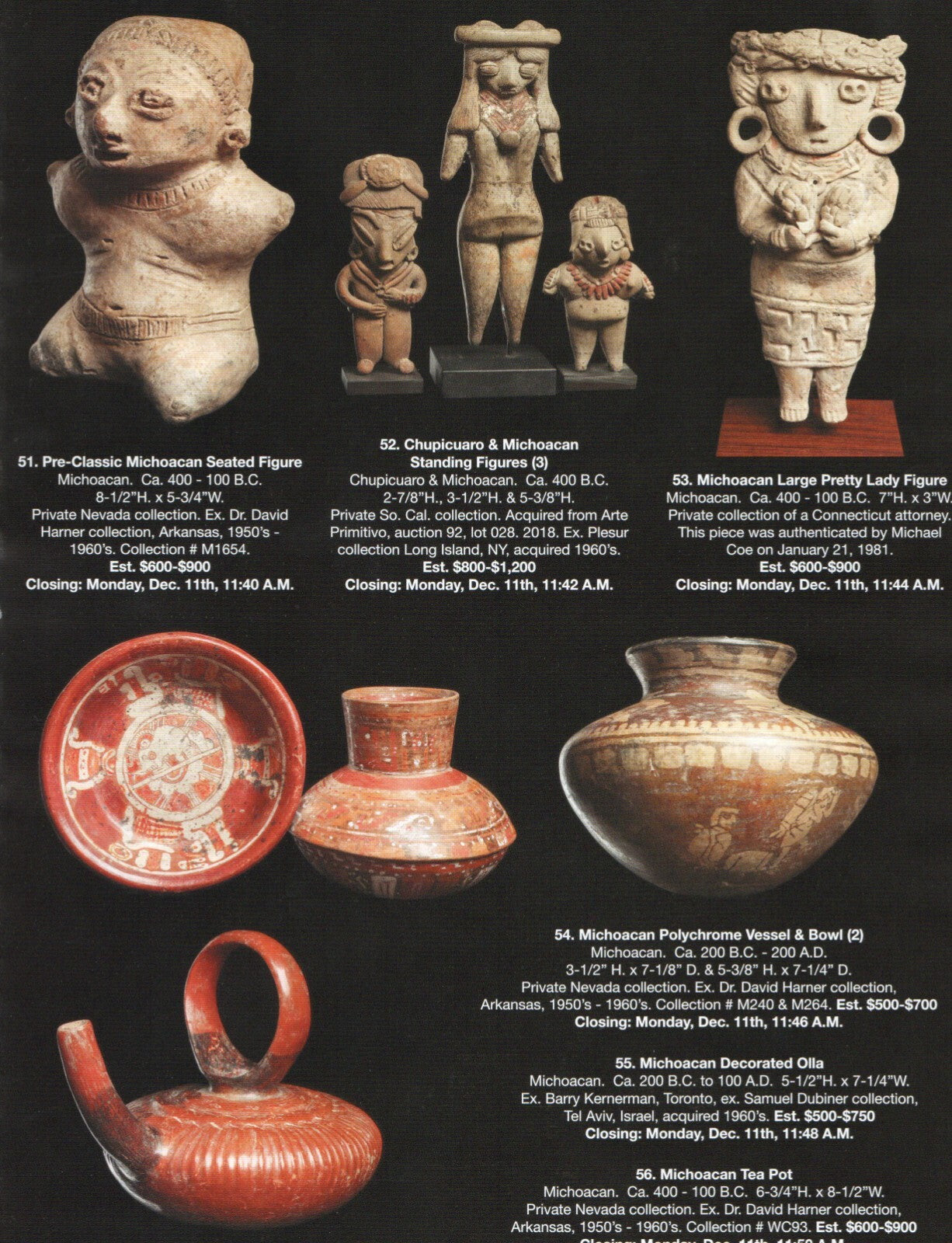 Pre Columbian Artifacts Price & Value Guide Arte Primitivo Auction Catalog 112