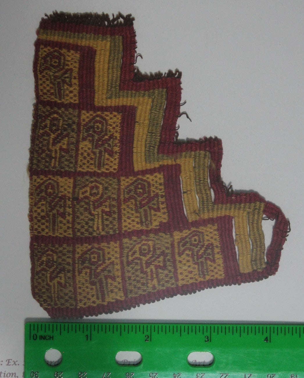 Pre Columbian Authentic Artifact Frameable Textile Border Chancay Peru COA 27