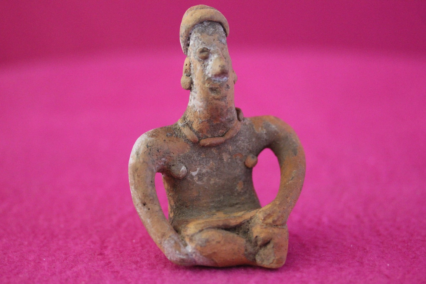Pre Columbian Authentic Artifact Female Seated Tomb Figure Colima Mexico COA 190