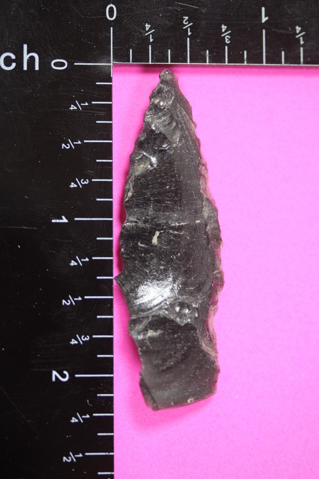 Authentic Pre Columbian Artifact Aztec Arrowhead Battle of Mexico City COA 39