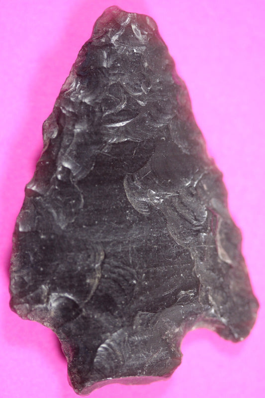 Authentic Pre Columbian Artifact Aztec Arrowhead Battle of Mexico City COA 22