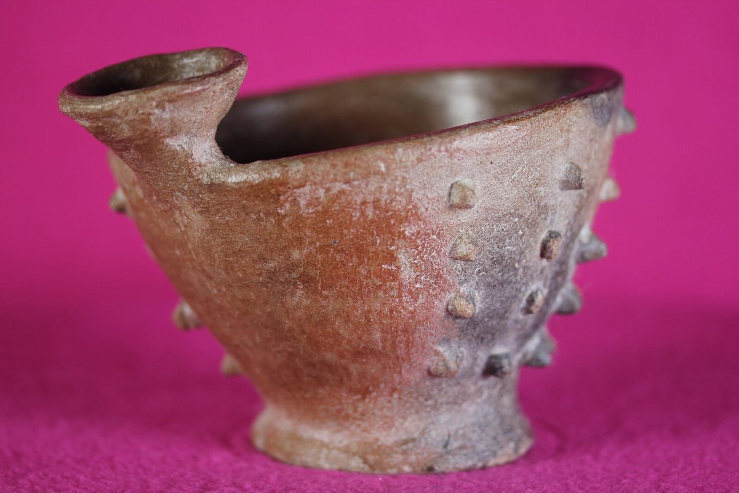 Pre Columbian Authenticrtifact Spiked Bowl Michoacan Ex Arte Primitivo COA T08