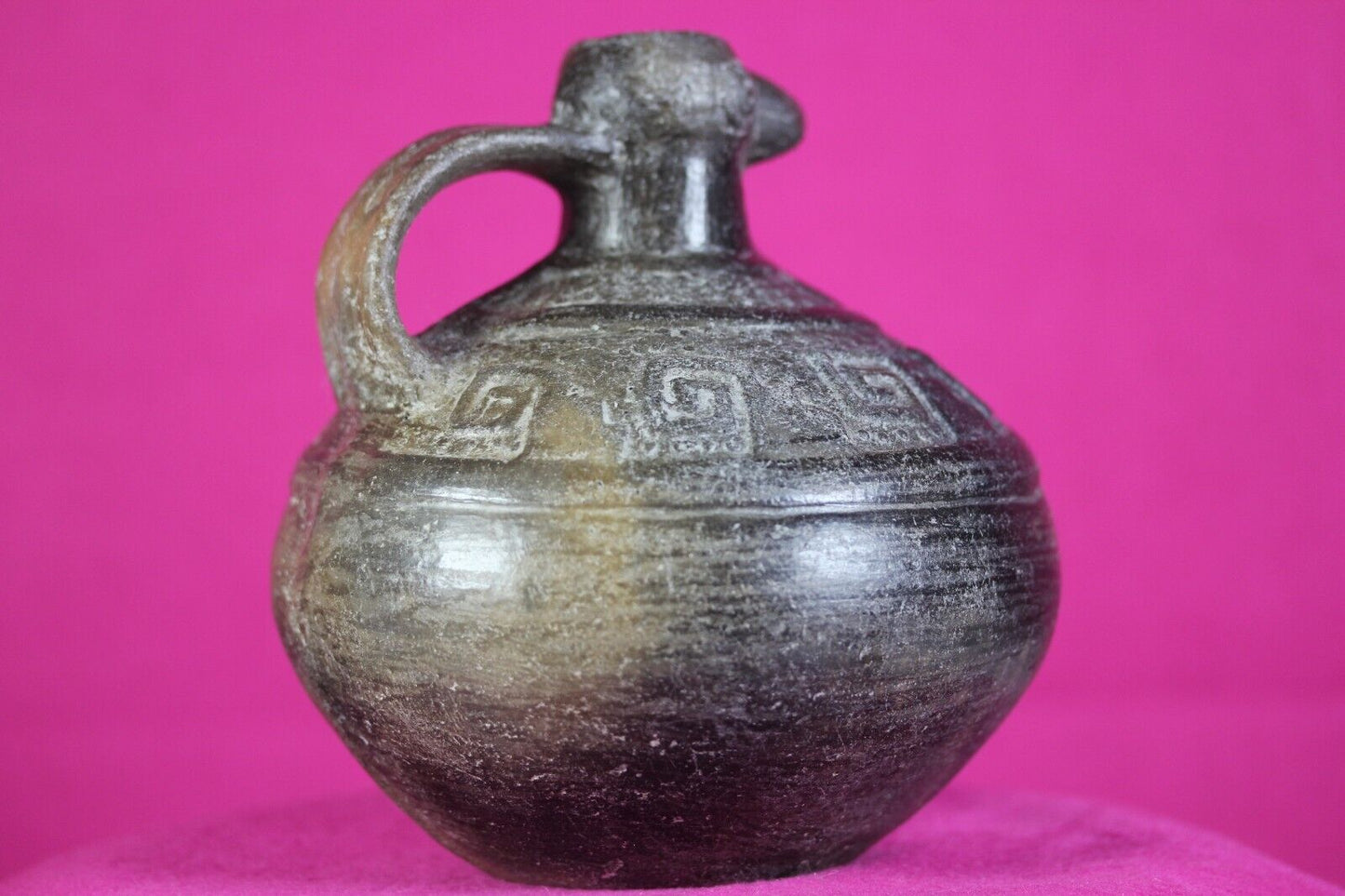 Authentic Pre Columbian Artifact Incised Jar Moche Peru 100-800 AD COA J24