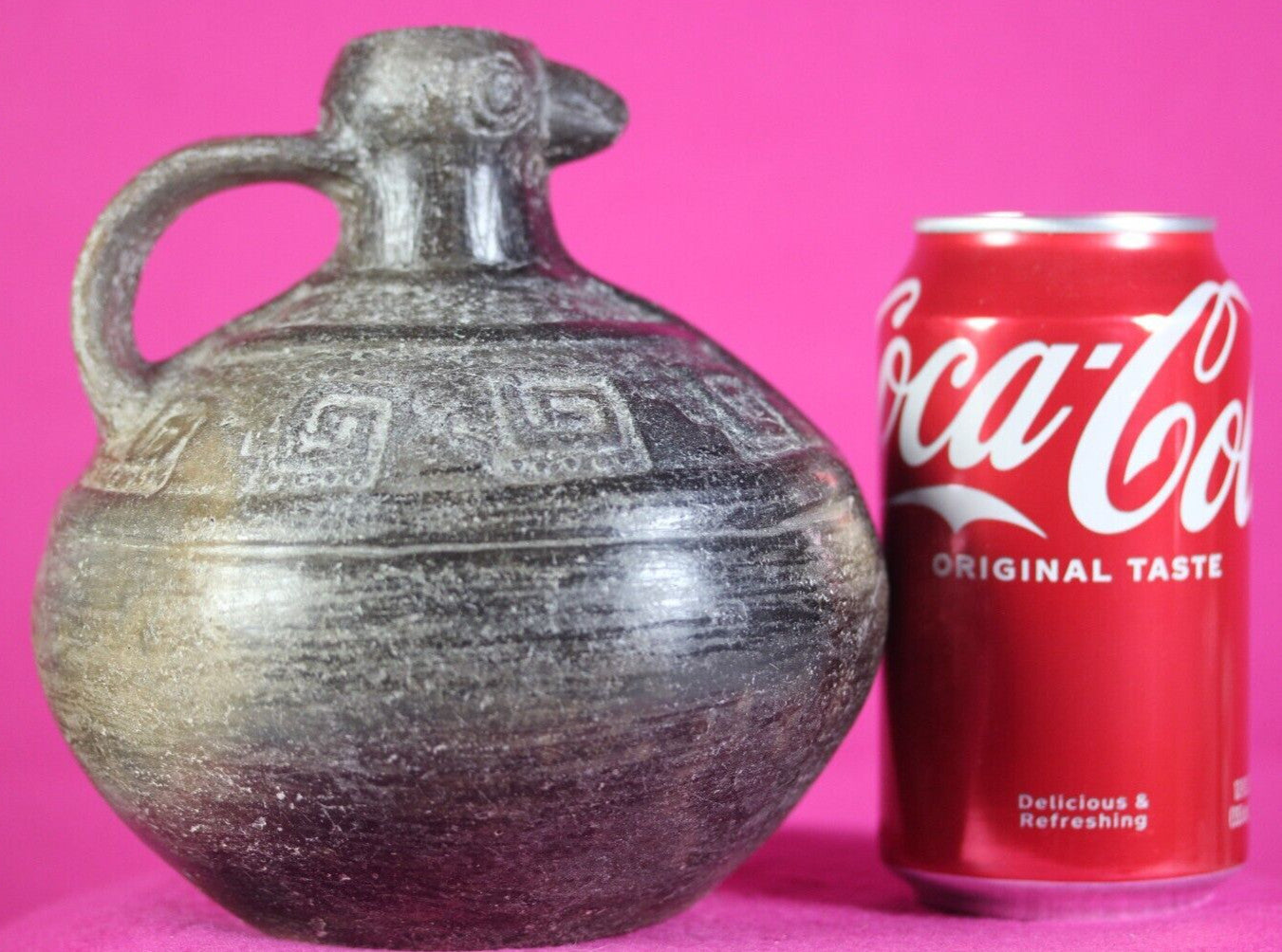 Authentic Pre Columbian Artifact Incised Jar Moche Peru 100-800 AD COA J24