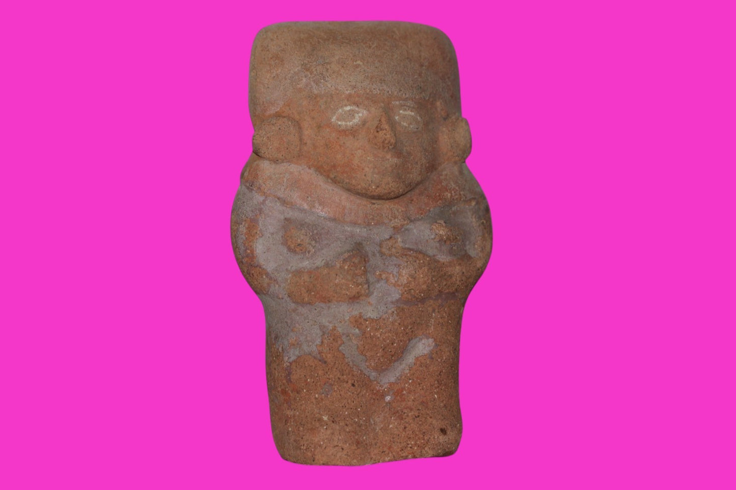 Pre Columbian Authentic Artifact Moche Rattle Figure Peru 850 - 1100 AD COA J34
