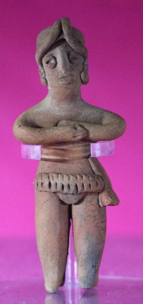 Authentic Pre Columbian Artifact Tomb Figure Colima Mexico 100 BC-250 AD COA 129