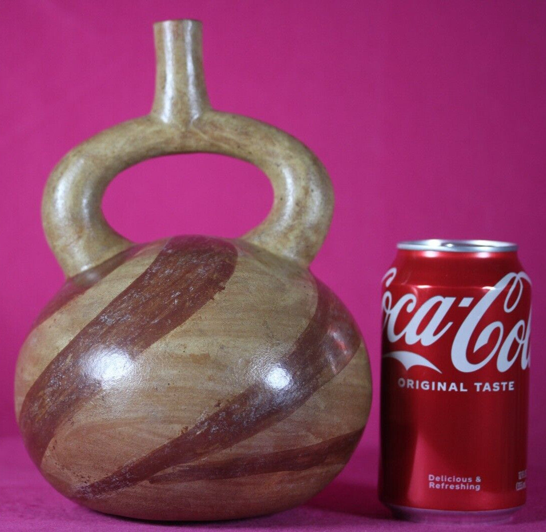 Pre Columbian Authentic Artifact Stirrup Vessel Moche Ex Arte Primitivo COA T32