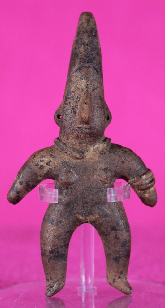 Pre Columbian Authentic Artifact Girl Figure Colima Mexico 100 BC-250 AD COA 138