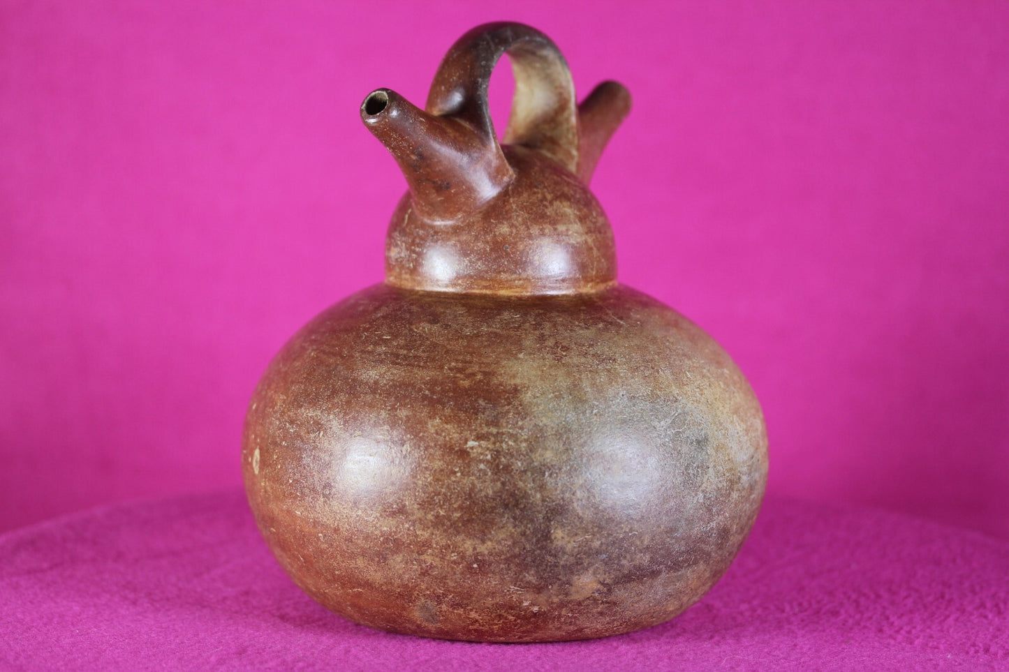 Authentic Pre Columbian Artifact Calima Stirrup Jar Ex Arte Primitivo COA T38