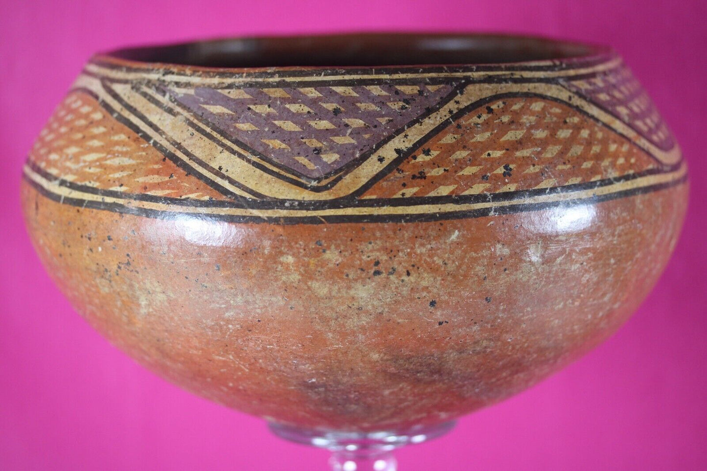 Authentic Pre Columbian Artifact Cocle Decorated Bowl Ex Arte Primitivo COA T23