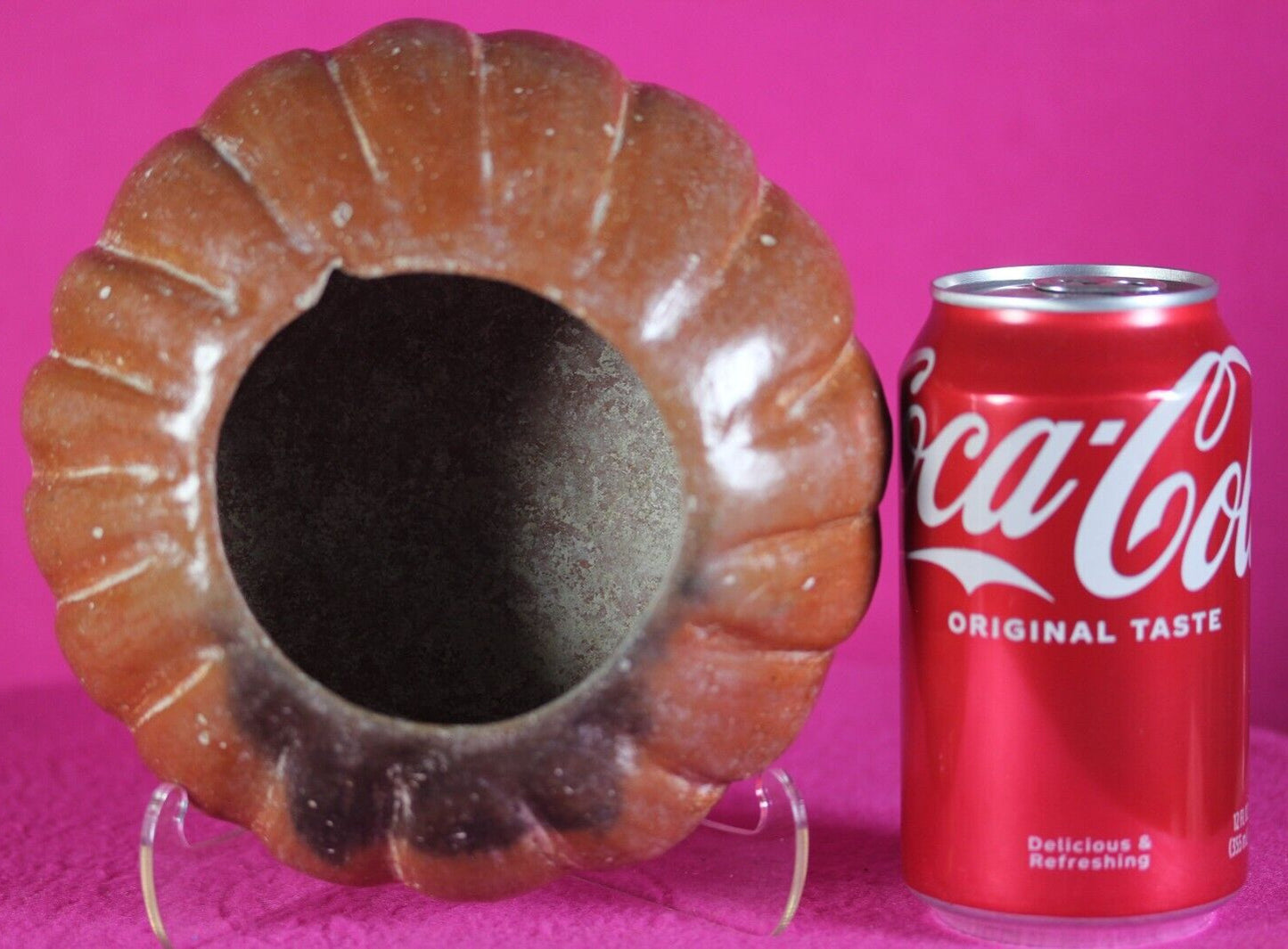 Pre Columbian Authentic Artifact Gadrooned Bowl Michoacan Mexico 200 BC COA T46