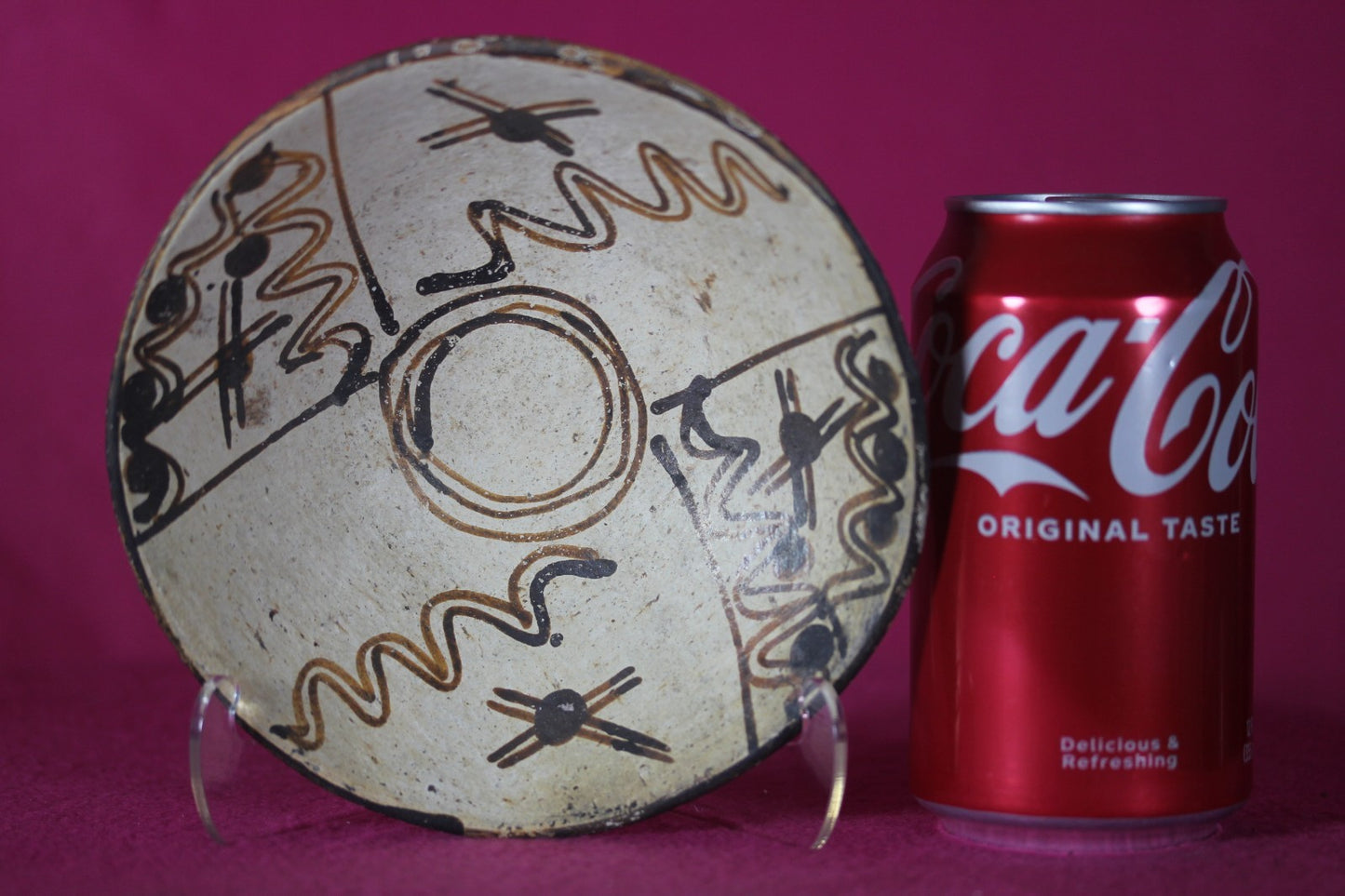 Authentic Pre Columbian Artifact Decorated Bowl Cajamarca Peru Pre Inca COA 205