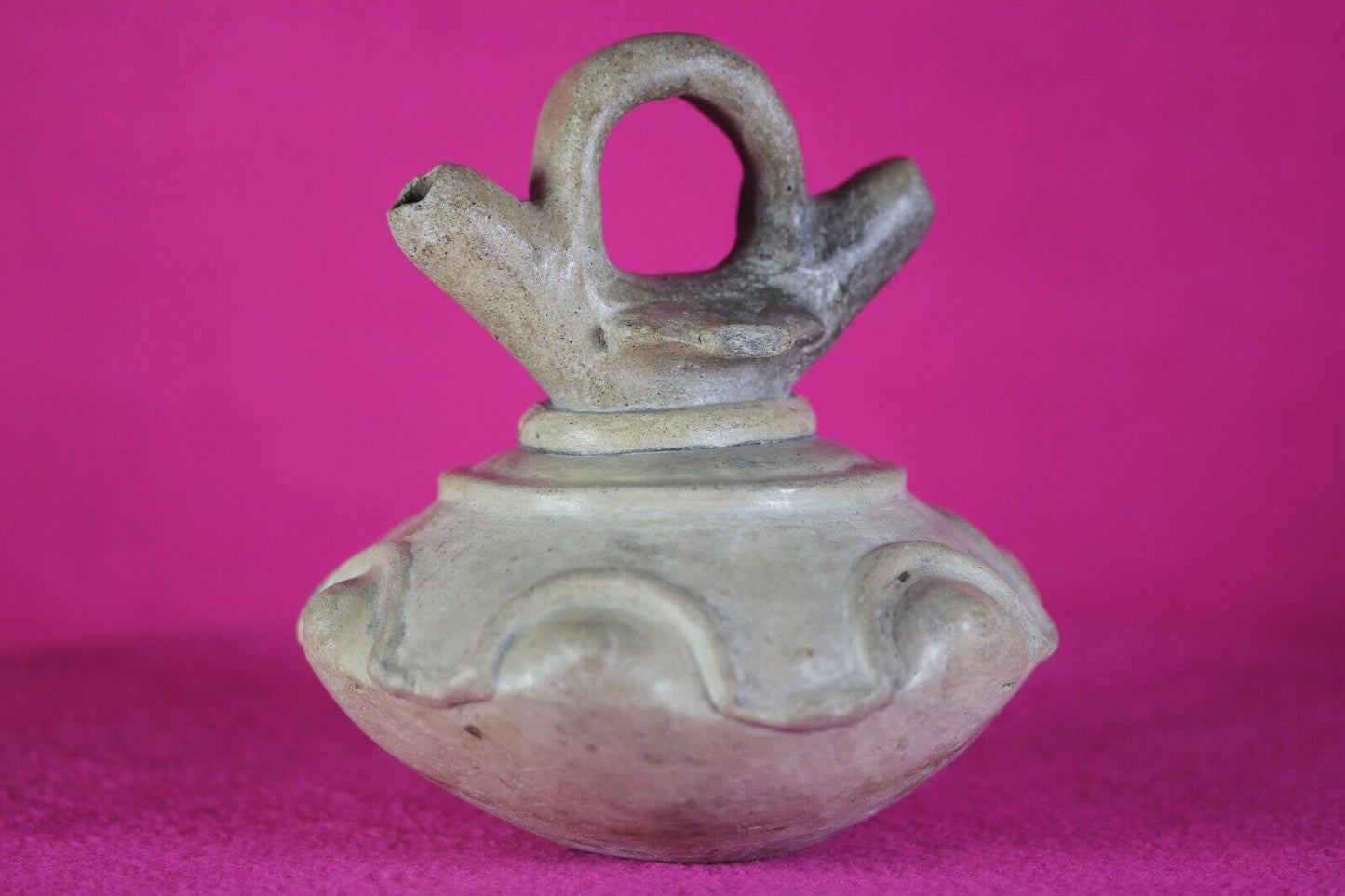 Authentic Pre Columbian Artifact Stirrup Jar Calima Ex Arte Primitivo AD T37