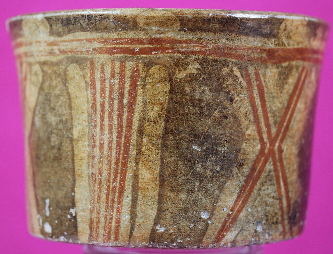 Authentic Pre Columbian Artifact Mayan Cooking Pot Pottery 250-900 AD COA T04