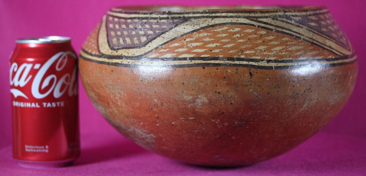 Authentic Pre Columbian Artifact Cocle Decorated Bowl Ex Arte Primitivo COA T23