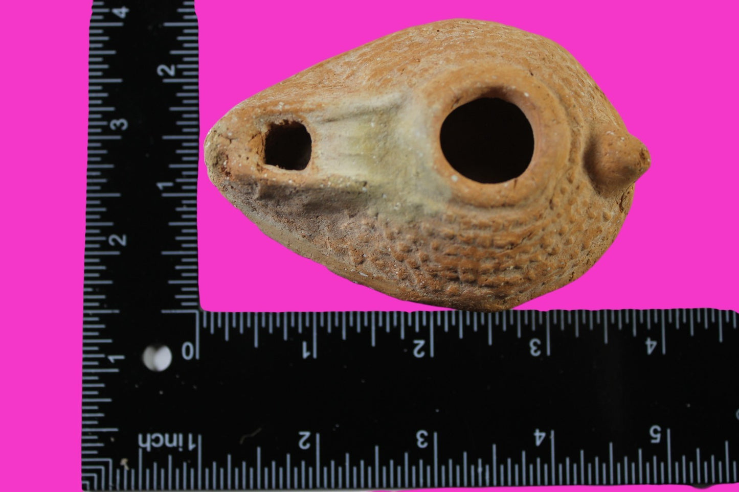 Ancient Holy Land Oil Lamp Artifact Jesus Christ Homeland 100 - 400 AD COA L01