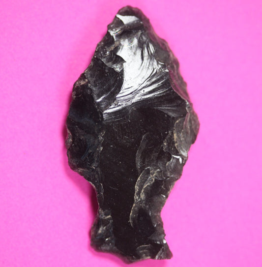 Authentic Pre Columbian Artifact Aztec Arrowhead Battle of Mexico City COA 56