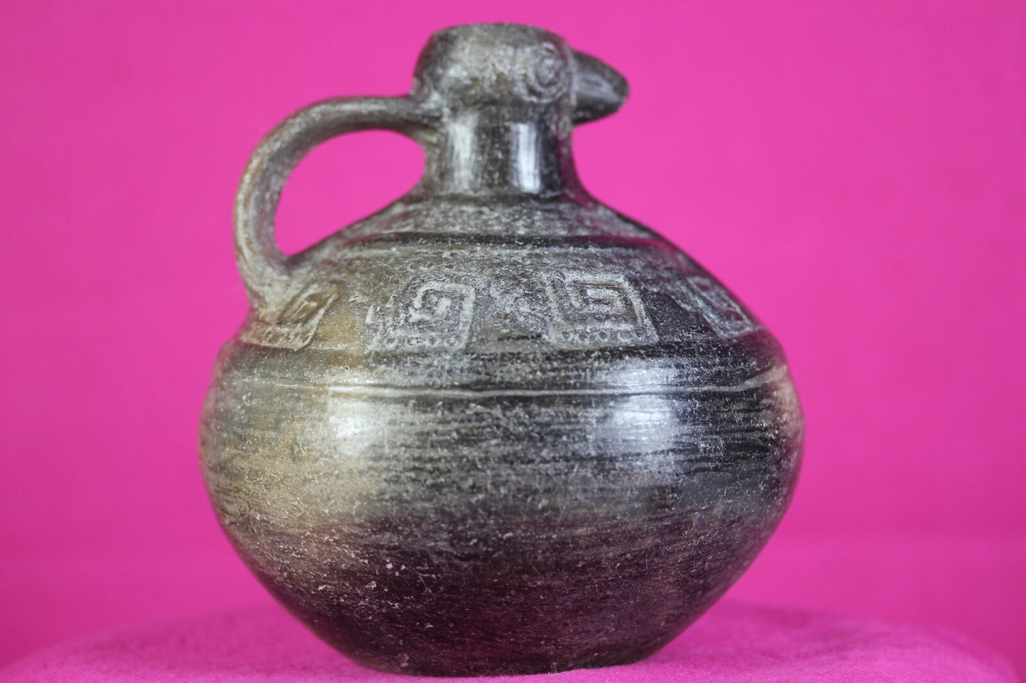 Authentic Pre Columbian Artifact Incised Jar Moche Peru 100-800 AD COA J24