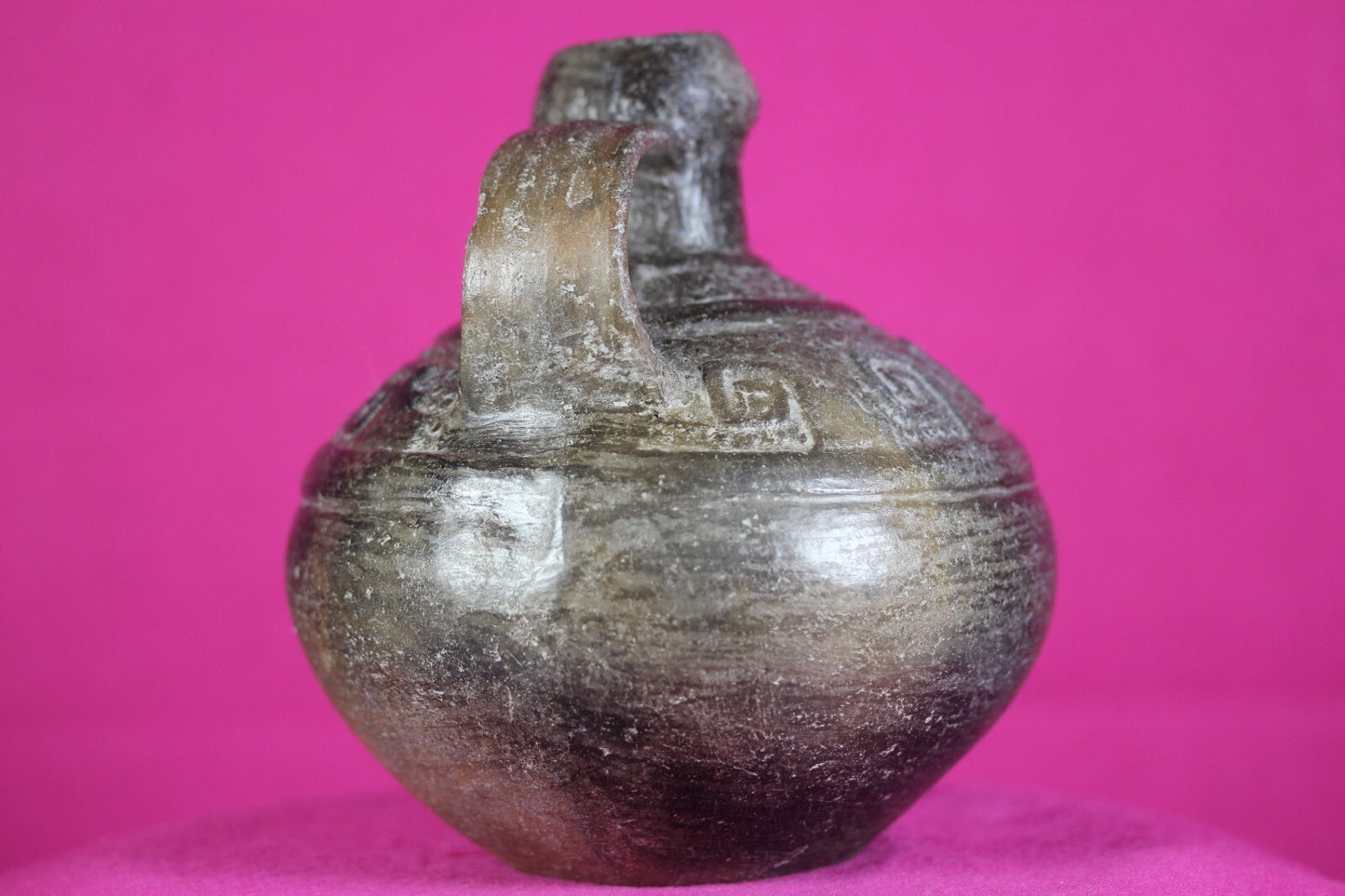 Authentic Pre Columbian Artifact Incised Jar Moche Peru 100-800 AD COA J24