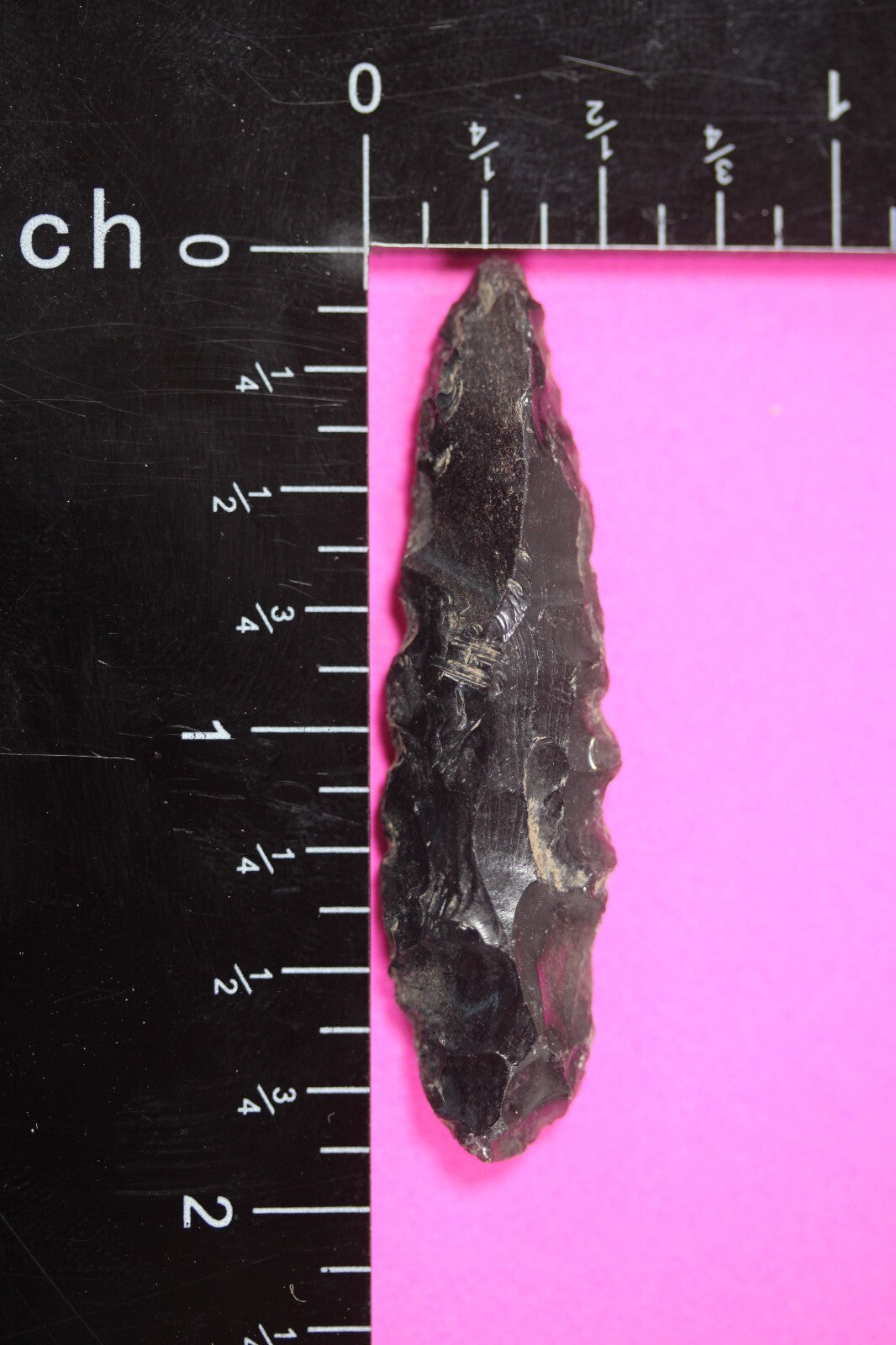 Authentic Pre Columbian Artifact Aztec Arrowhead Battle of Mexico City COA 58