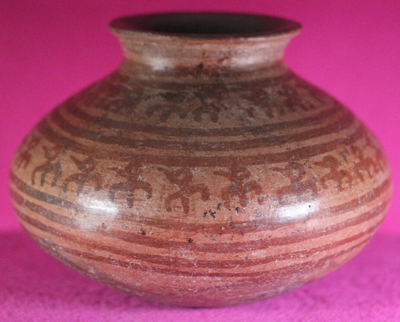Authentic Pre Columbian Artifact Decorated Olla Michoacan Arte Primitivo COA T66