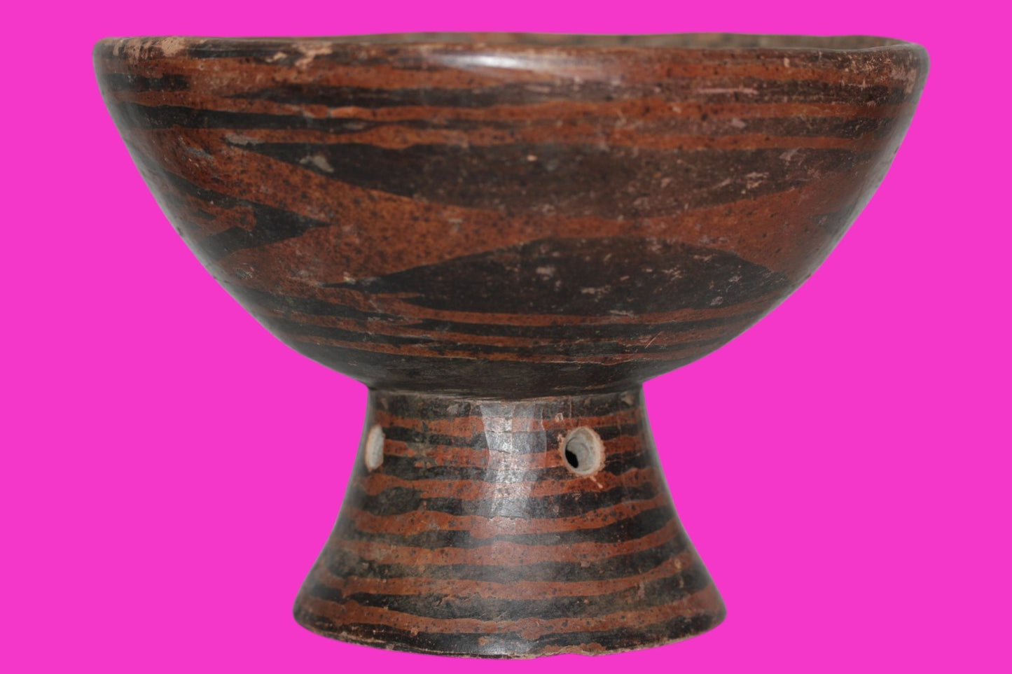 Pre Columbian Authentic Artifact Pedestal Bowl Narino Columbia 1000 AD COA J50