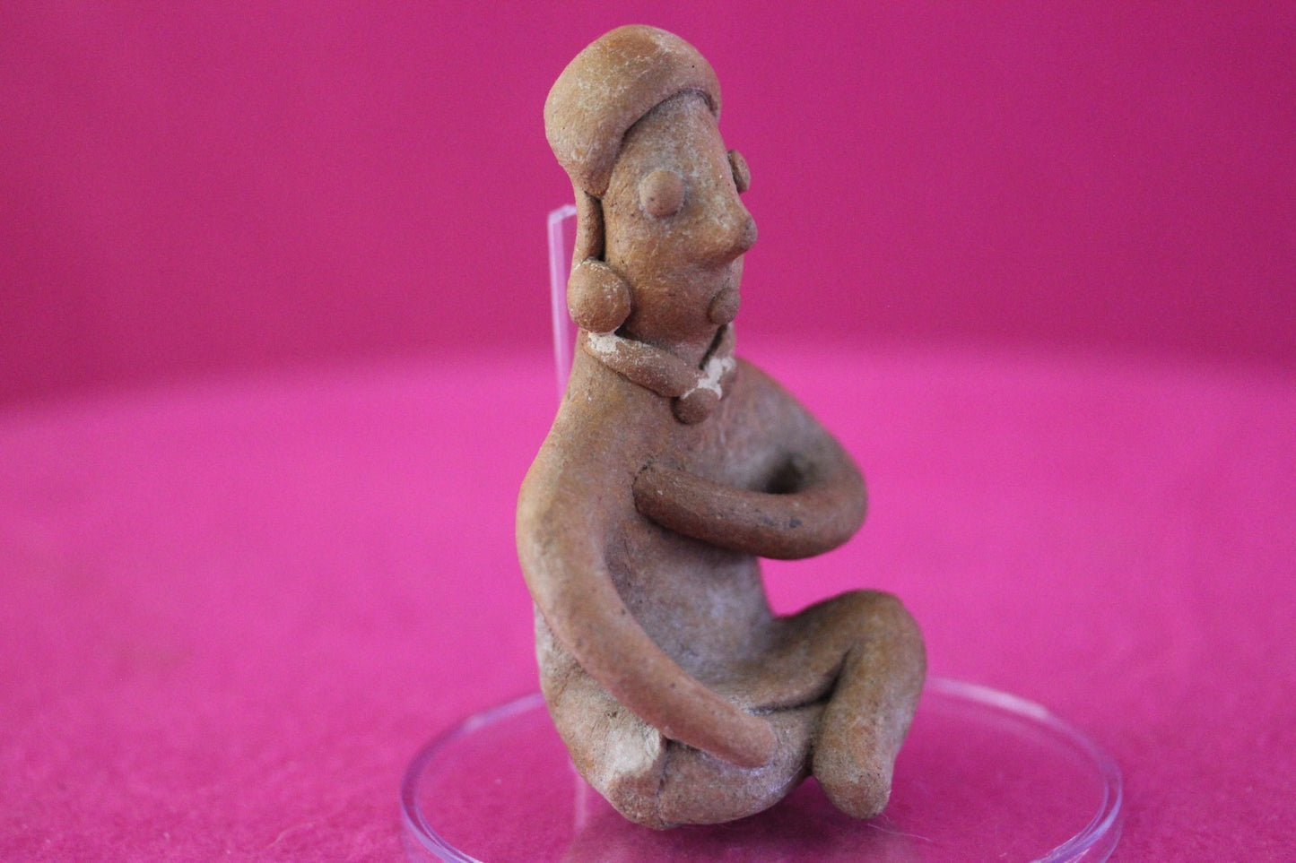 Pre Columbian Authentic Artifact Rare Seated Tomb Figure Colima Mexico COA 187