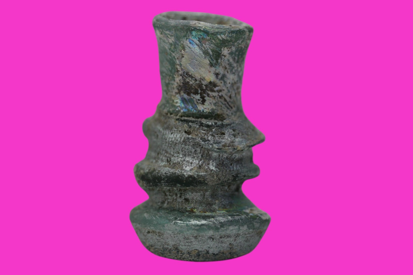 Authentic Persian Artifact Glass Bottle 900-1000 AD Silk Road Hoard COA J29