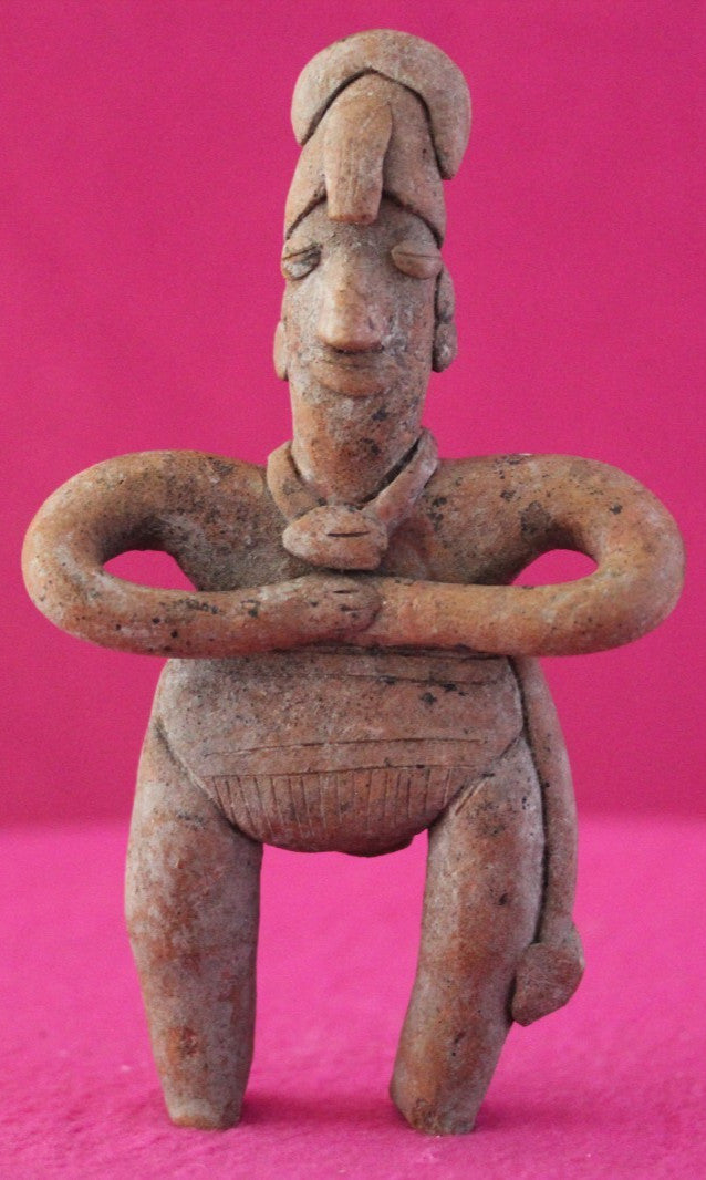 Pre Columbian Authentic Artifact Male Shaman Tomb Figure Colima Mexico COA 200
