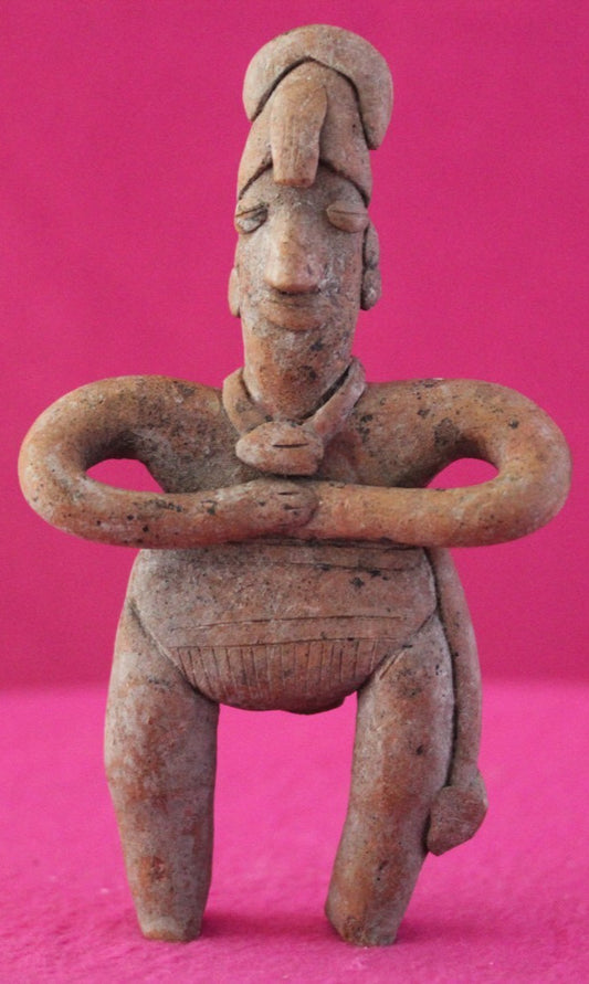 Pre Columbian Authentic Artifact Male Shaman Tomb Figure Colima Mexico COA 200