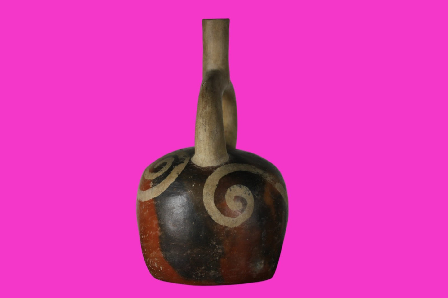 Pre Columbian Authentic Artifact Stirrup Vessel Moche Peru 100-850 AD COA J05