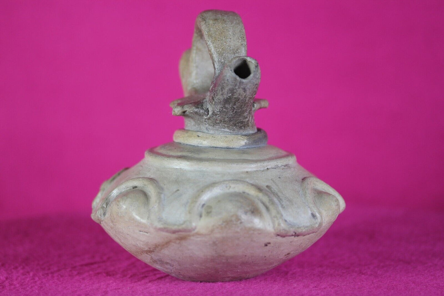 Authentic Pre Columbian Artifact Stirrup Jar Calima Ex Arte Primitivo AD T37