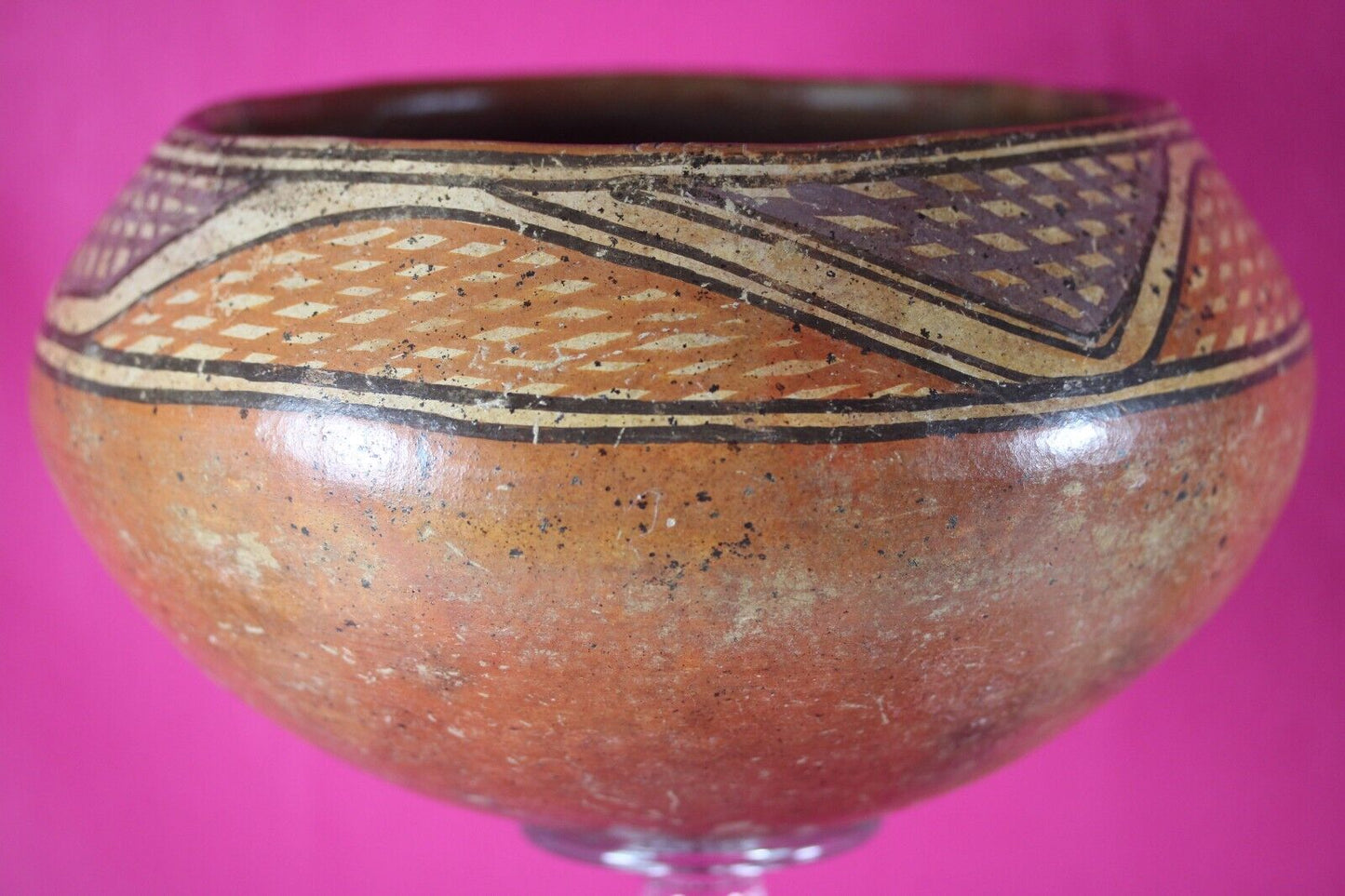 Authentic Pre Columbian Artifact Cocle Decorated Bowl Ex Arte Primitivo COA T23
