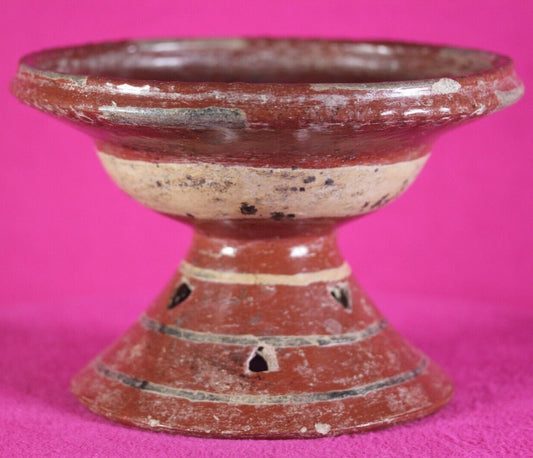 Authentic Pre Columbian Artifact Pedestal Bowl Chupicuaro Arte Primitivo COA T62