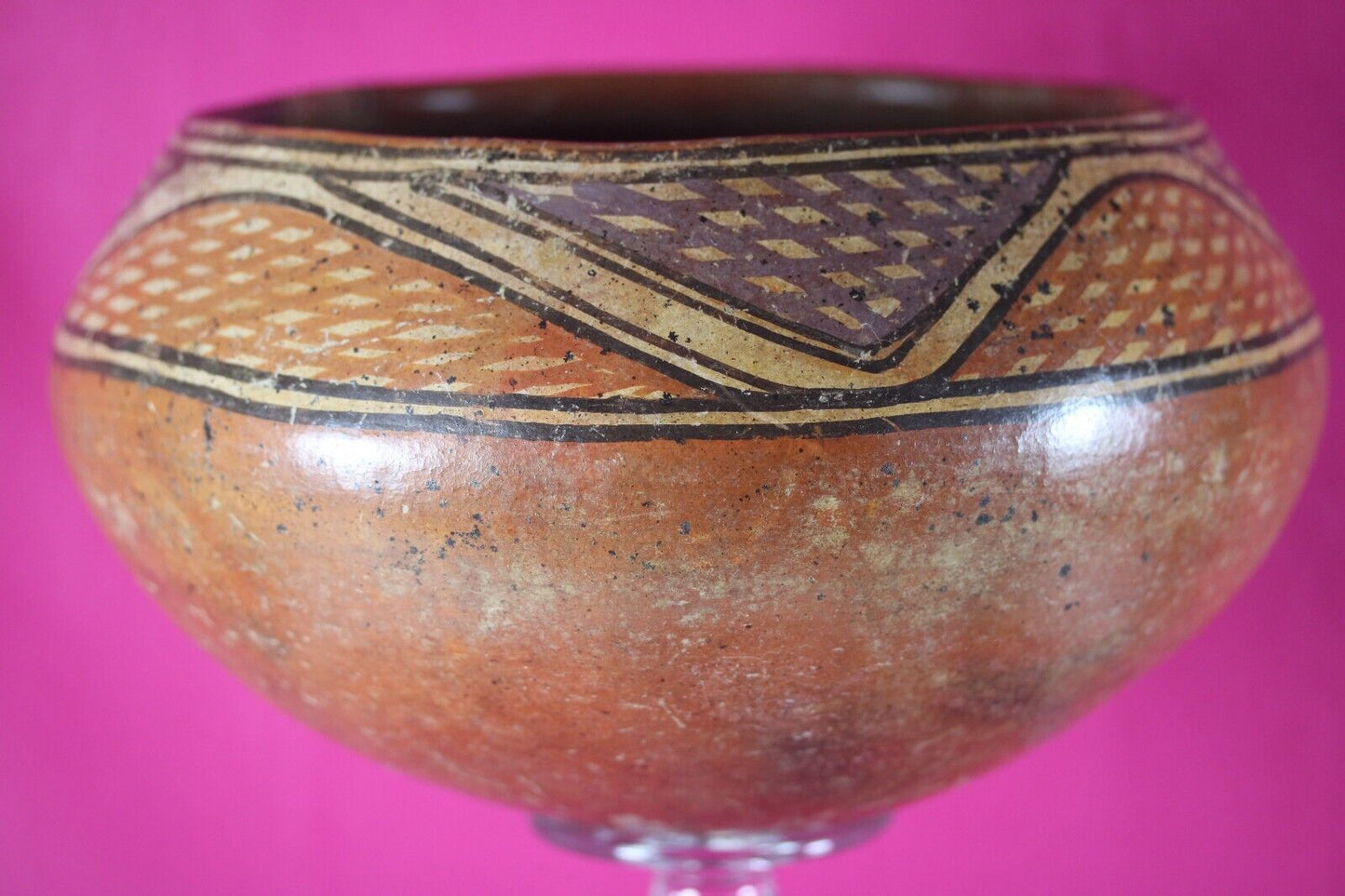 Authentic Pre Columbian Artifact Cocle Decorated Bowl Ex Arte Primitivo COA T23