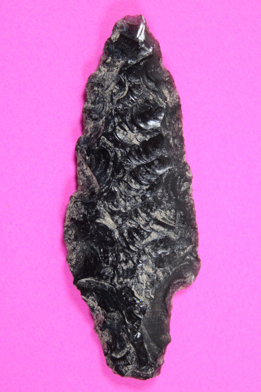 Authentic Pre Columbian Artifact Aztec Arrowhead Battle of Mexico City COA 02