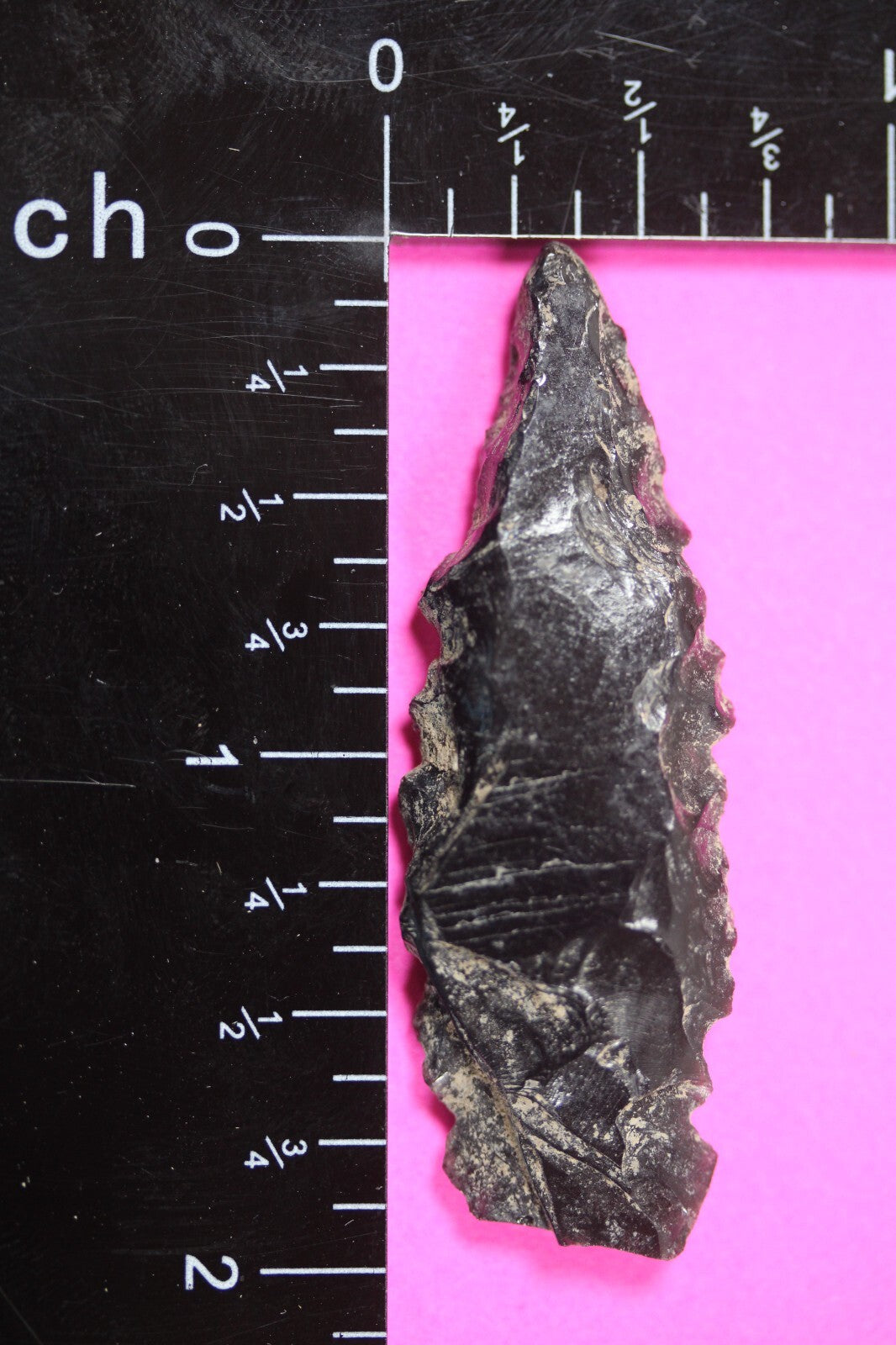 Authentic Pre Columbian Artifact Aztec Arrowhead Battle of Mexico City COA 47