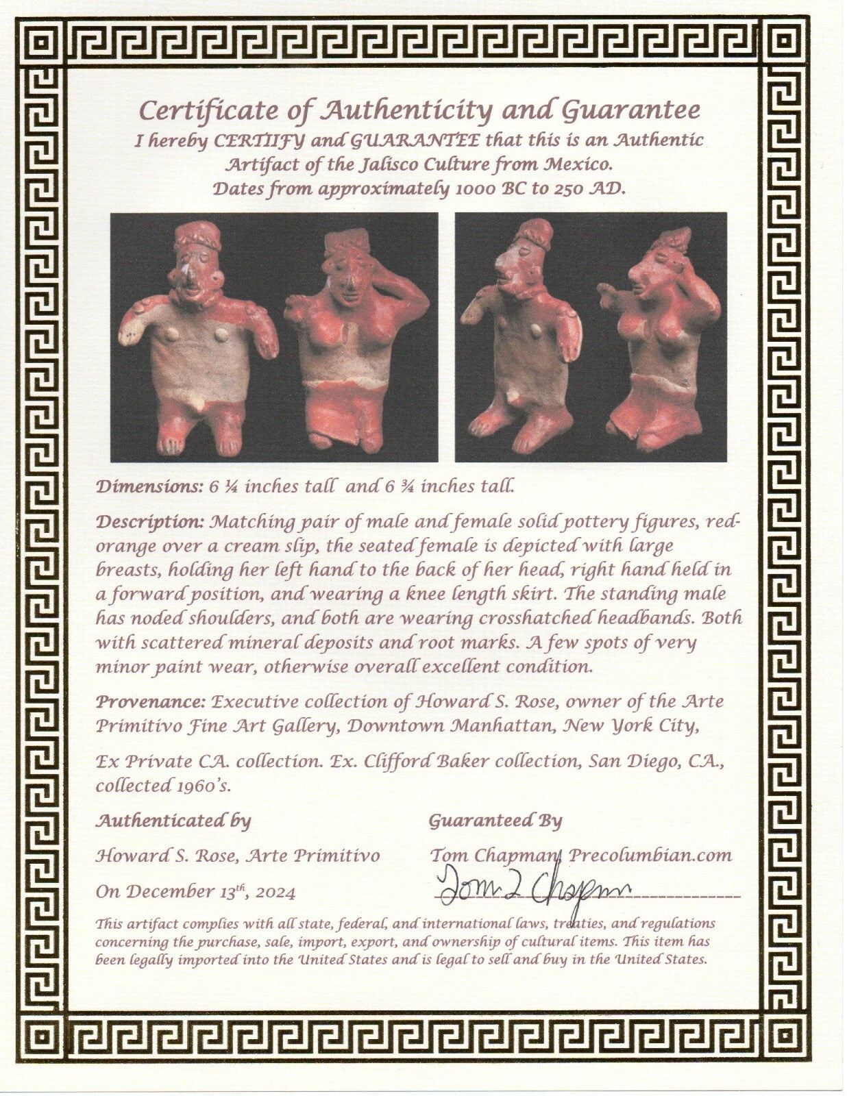 Authentic Pre Columbian Artifact  Two Jalisco Figures Mexico Arte Primitivo T124