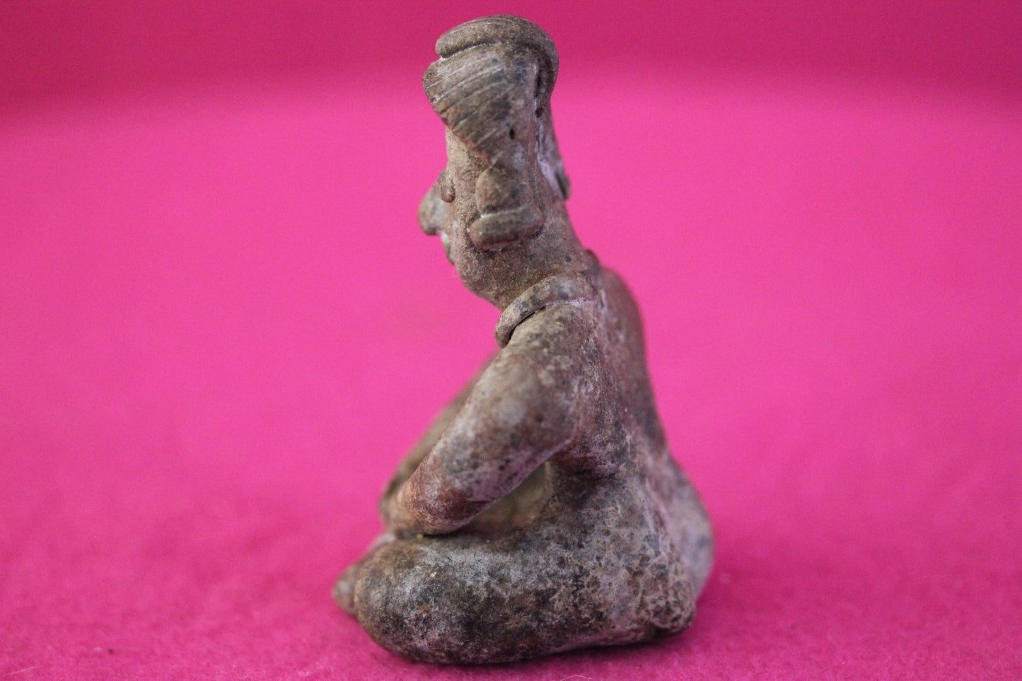 Authentic Pre Columbian Artifact Male Seated Tomb Figure Colima Mexico COA 193
