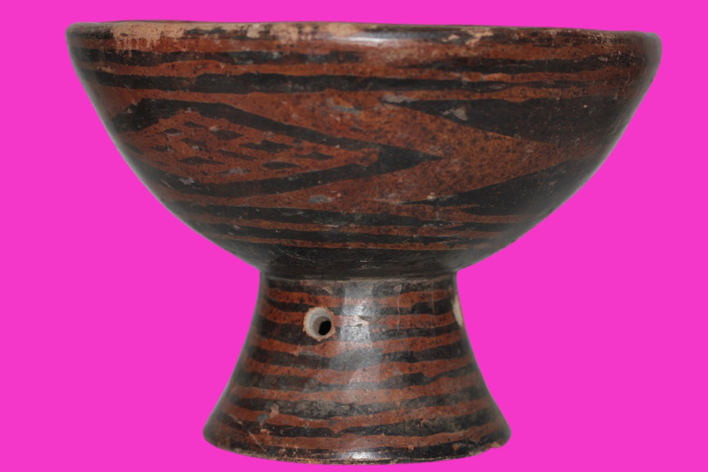 Pre Columbian Authentic Artifact Pedestal Bowl Narino Columbia 1000 AD COA J50