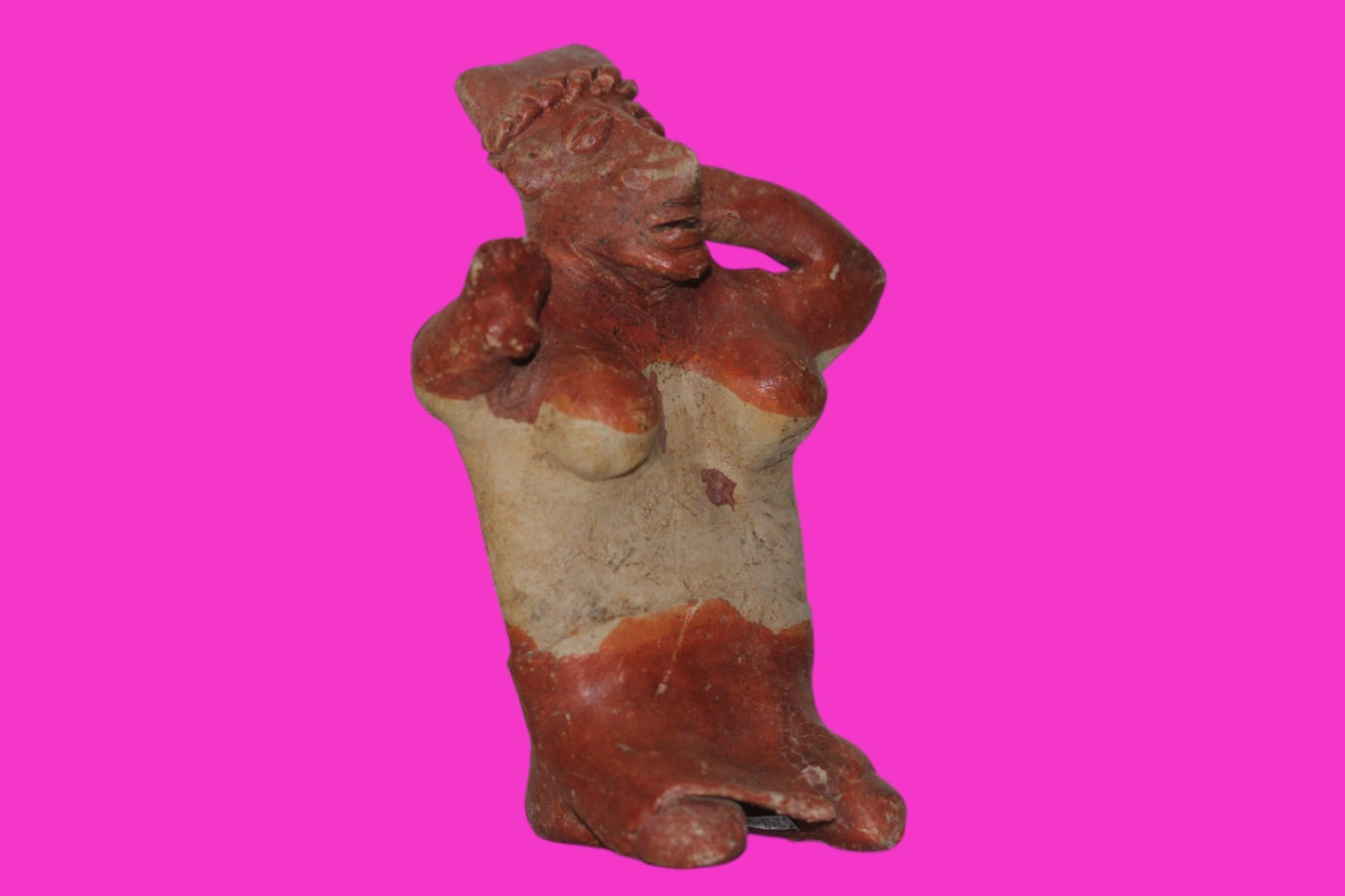 Pre Columbian Genuine Artifact Female Jalisco Figure Mexico 250BC-1000AD COA 209