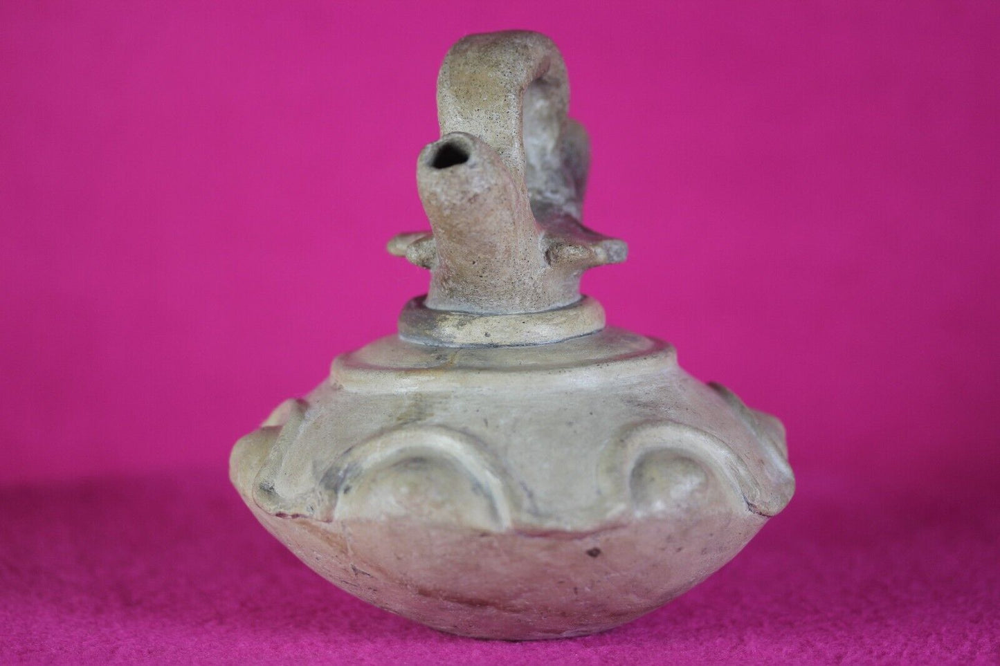 Authentic Pre Columbian Artifact Stirrup Jar Calima Ex Arte Primitivo AD T37