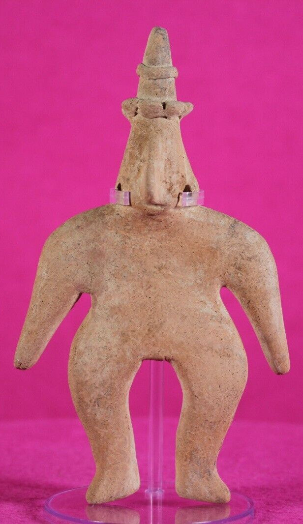 Authentic Pre Columbian Artifact Archaic Tomb Figure Colima Mexico COA T77