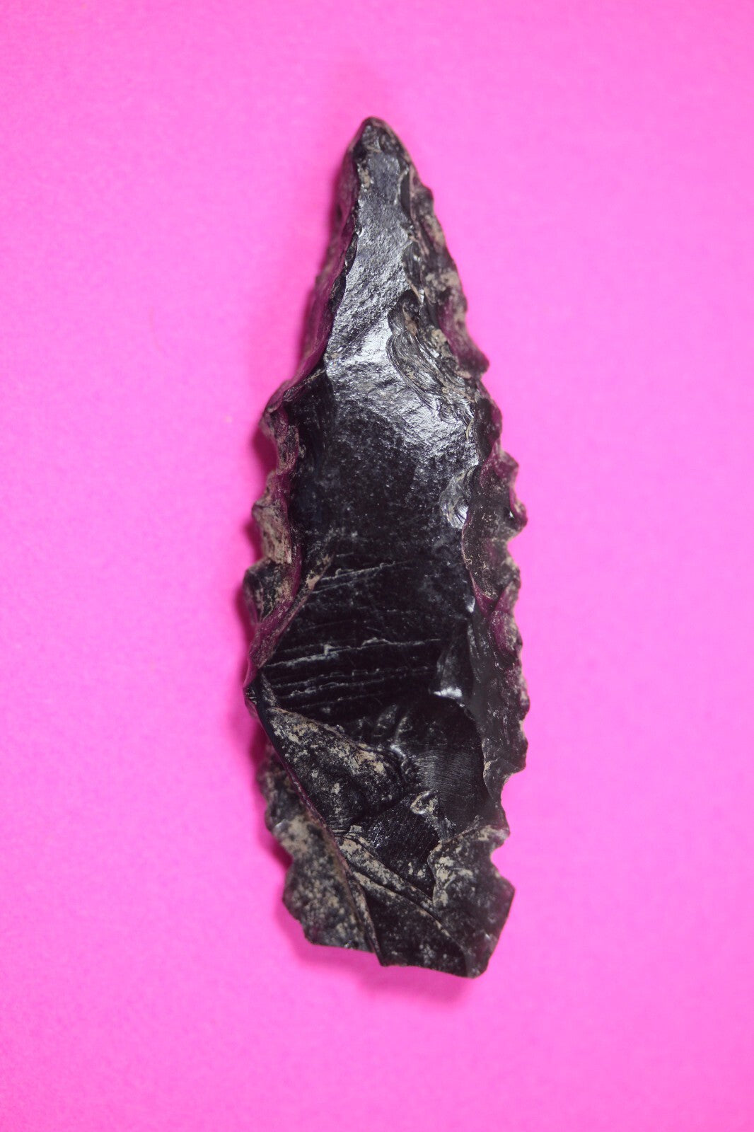 Authentic Pre Columbian Artifact Aztec Arrowhead Battle of Mexico City COA 47